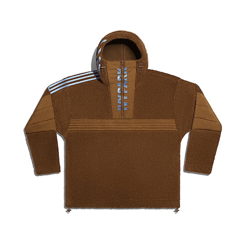 Худи adidas Ivy Park 1/2 Zip Branded Teddy Jacket (All Gender) Wild Brown