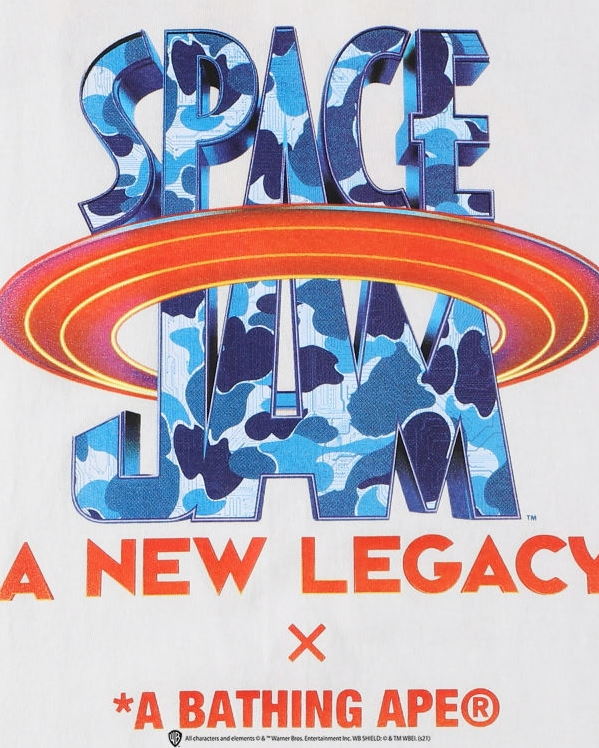 Футболка BAPE x Space Jam Logo Tee White