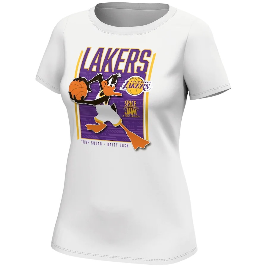 Футболка Los Angeles Lakers Fanatics Branded Space Jam Tune Squad Daffy Duck T-Shirt – Womens