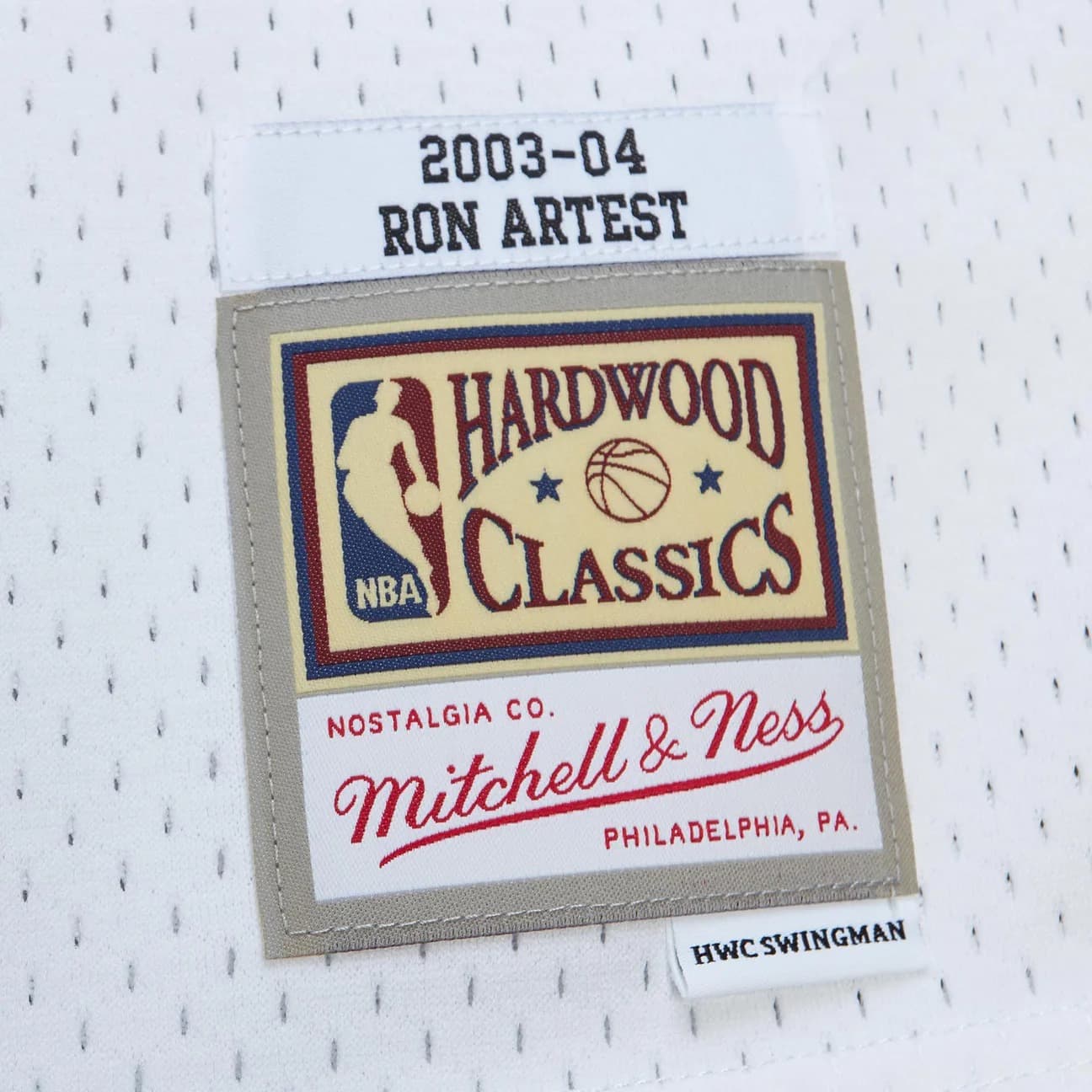 Баскетбольная джерси 2003-04 Indiana Pacers Ron Artest #23 Swingman Hardwood Classics White Jersey