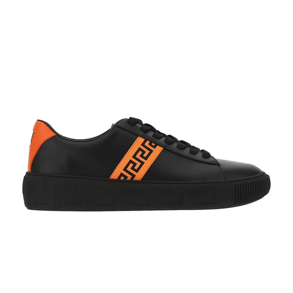 Krossovki-Versace-Greca-Sneaker-Black-Neon-Orange