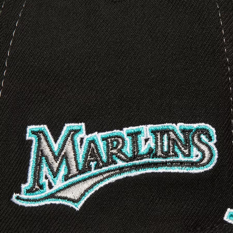 Бейсболка Mitchell & Ness Black Florida Marlins Day 4 Cooperstown Collection Snapback Hat