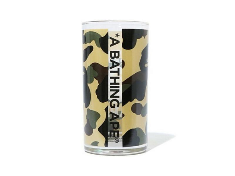 Стеклянный стакан BAPE 1st Camo College Glass Cup Yellow