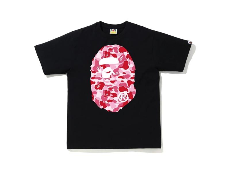 Футболка BAPE ABC Camo Big Ape Head Tee Black/Pink