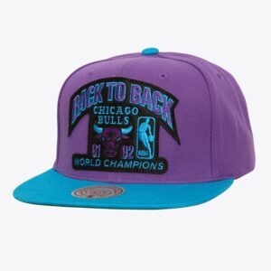 Mitchell-Ness-Purple-Chicago-Bulls-1991-92-NBA-Finals-Champions-Flipside-Snapback-Hat-300x300