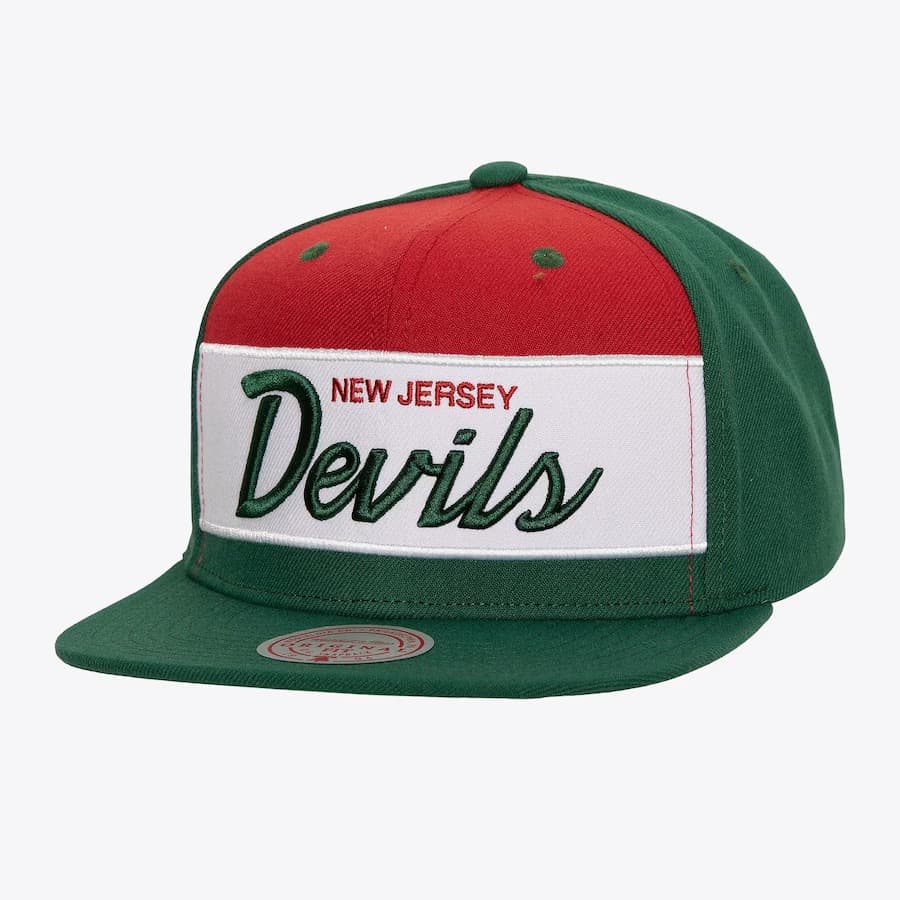 Бейсболка Mitchell & Ness Green New Jersey Devils Retro Sport Vintage Snapback Hat