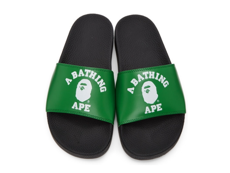Шлёпанцы A Bathing Ape College Slide Sandals Green