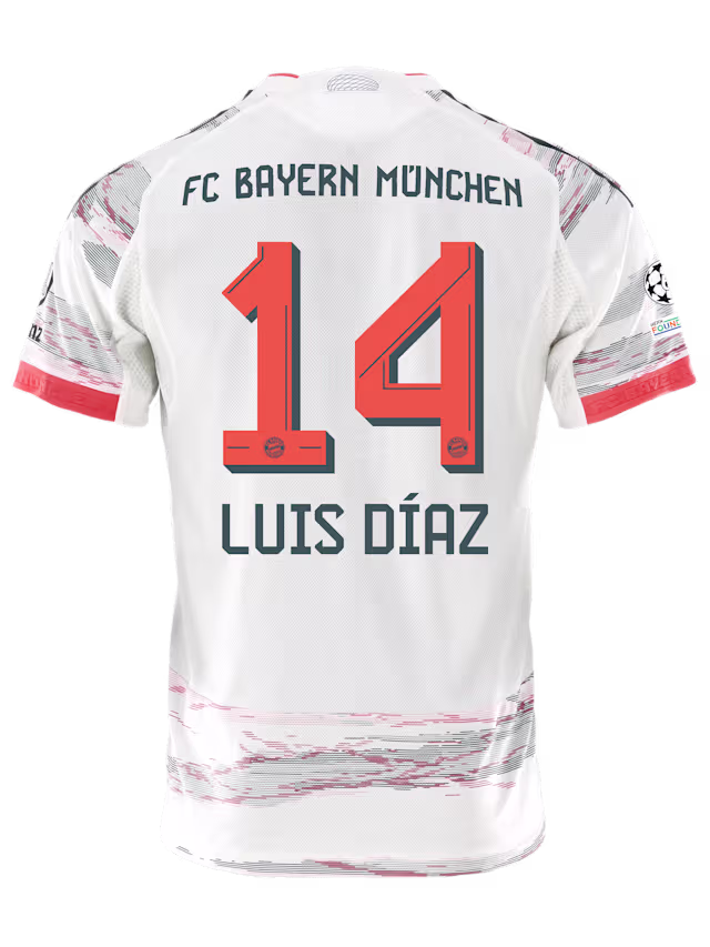 Женское футбольное джерси FC Bayern Munich Away Jersey 25-26 LUIS DÍAZ 14