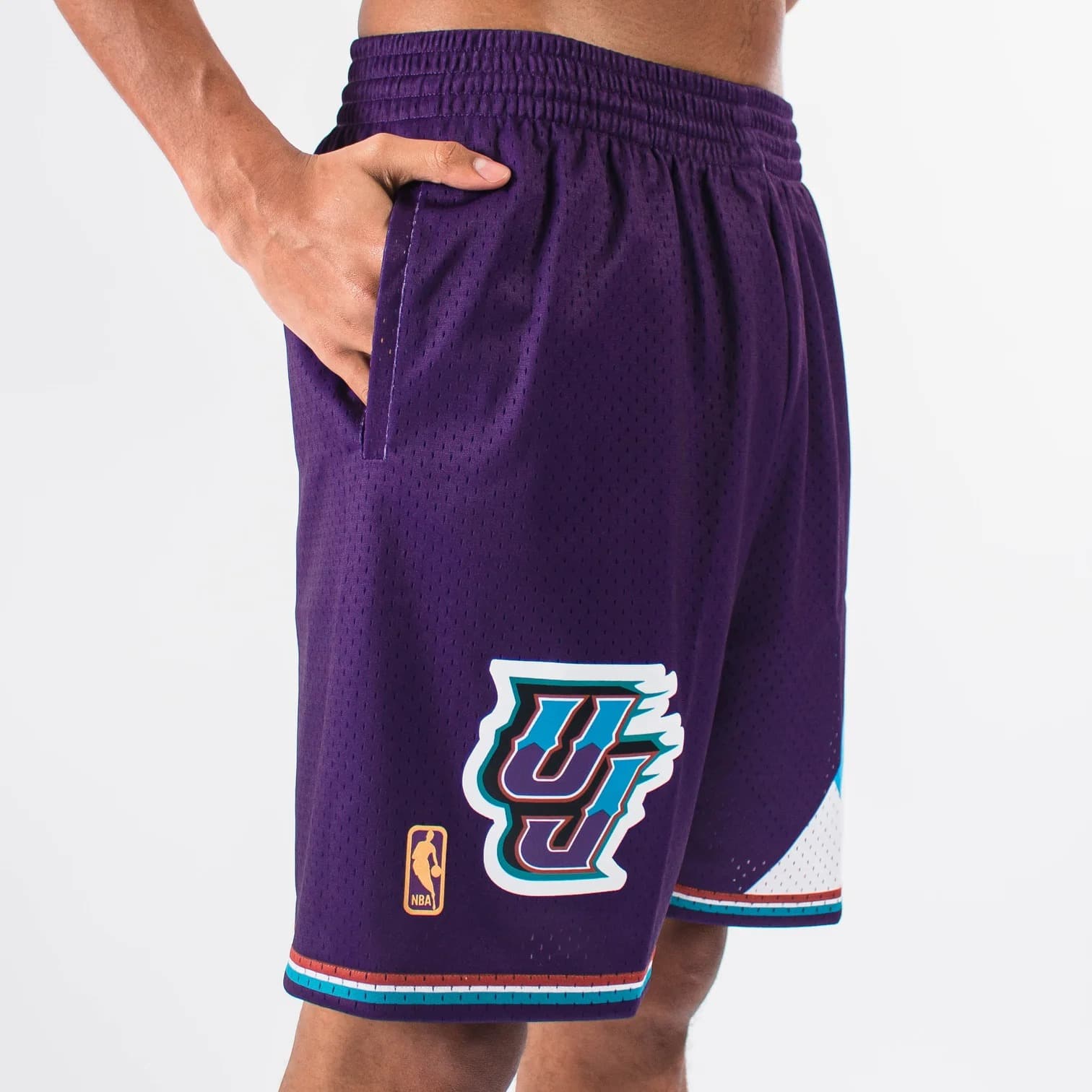 Mitchell-Ness-Utah-Jazz-1996-97-Hardwood-Classics-Throwback-Swingman-NBA-Shorts-3