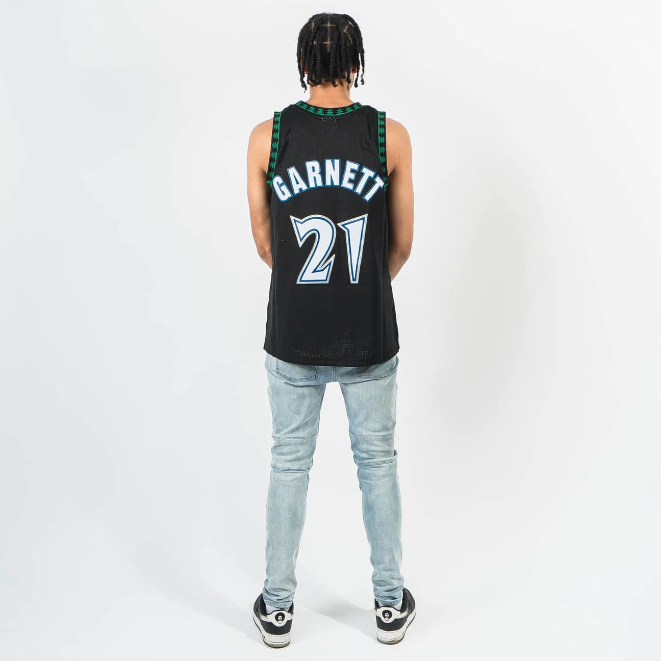 Баскетбольная джерси 1997-98 Minnesota Timberwolves Kevin Garnett  #21 Swingman Hardwood Classics Black Jersey