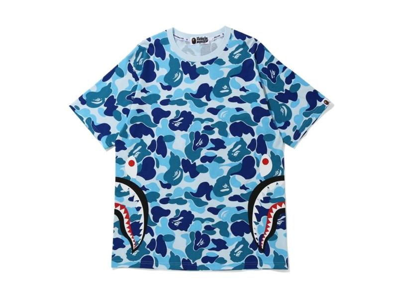 Футболка BAPE ABC Camo Side Shark Tee Blue