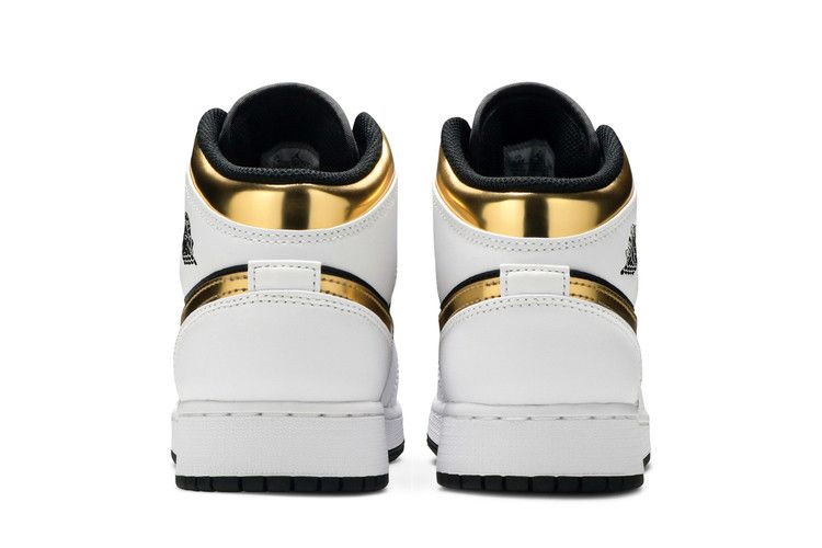 Кроссовки Air Jordan 1 Mid GS 'White Gold'