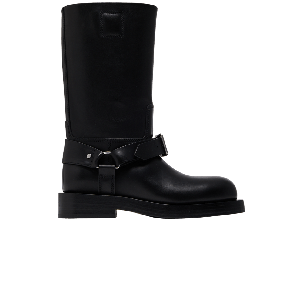 Burberry Wmns Leather Saddle Low Boot 'Black'