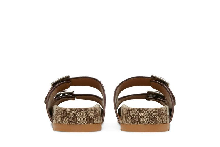 Сандалии Gucci Slide Sandal Strap 'Beige Monogram'