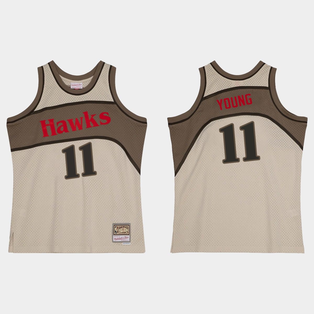 Баскетбольная джерси Atlanta Hawks #11 Trae Young Hardwood Classics Gray Jersey
