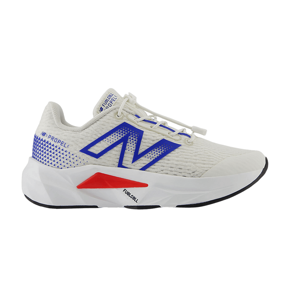 Кроссовки New Balance FuelCell Propel v5 Bungee Lace Little Kid 'Sea Salt Royal True Red'