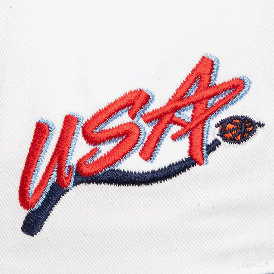 Бейсболка Mitchell & Ness White Team USA Just Don Dream Team Pro Crown Snapback Hat