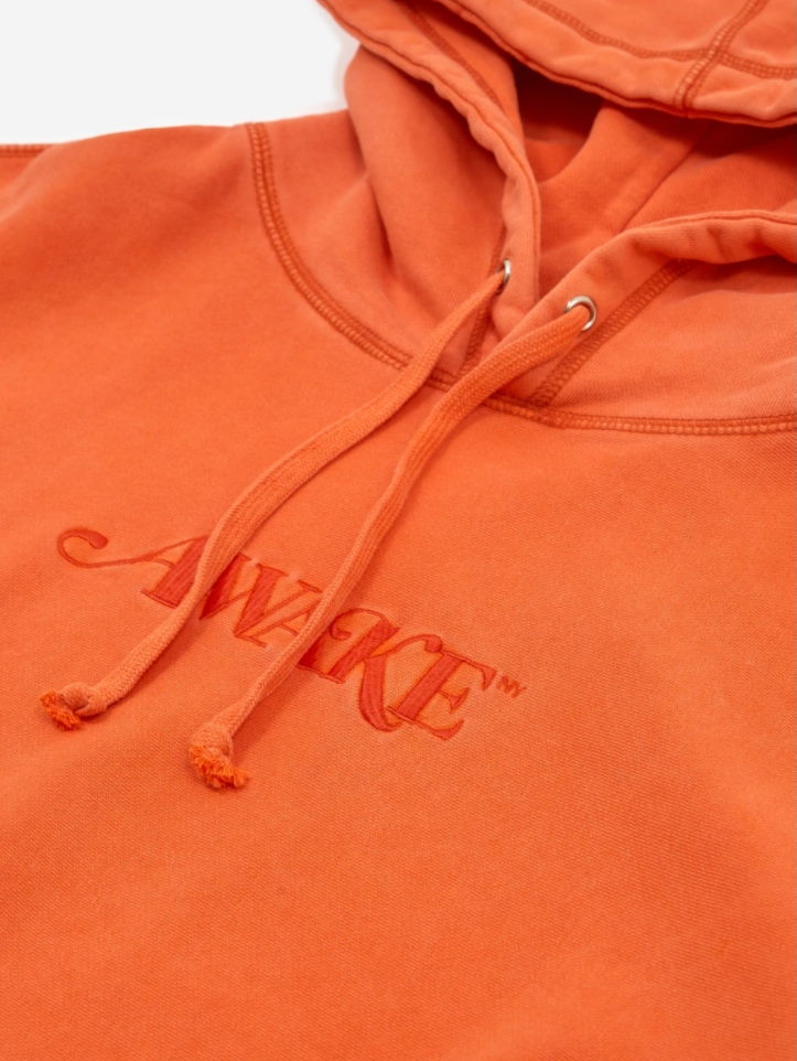 Худи Awake Embroidered Logo Hoodie Red Orange