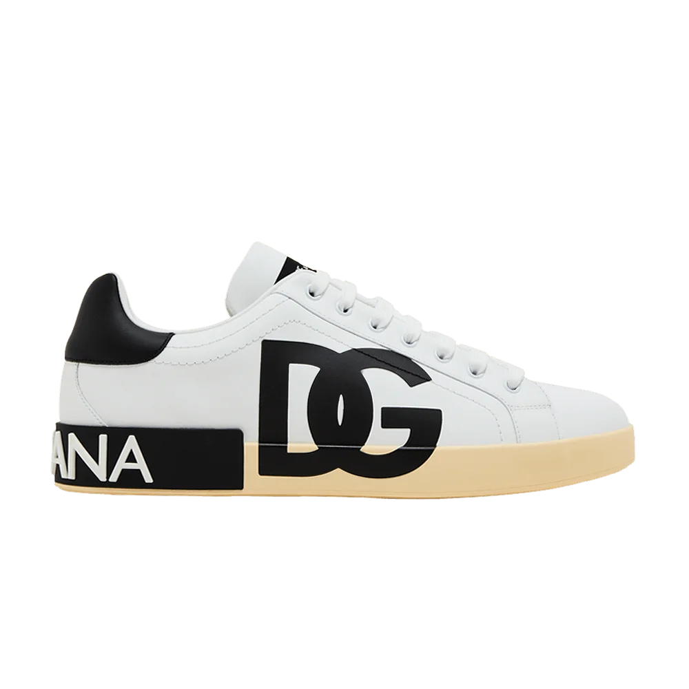 Krossovki-Dolce-Gabbana-Portofino-Low-DG-Logo-Print-White-Black