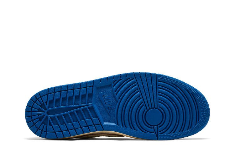 Кроссовки Fragment Design x Travis Scott x Air Jordan 1 Retro Low OG SP 'Sail Military Blue'