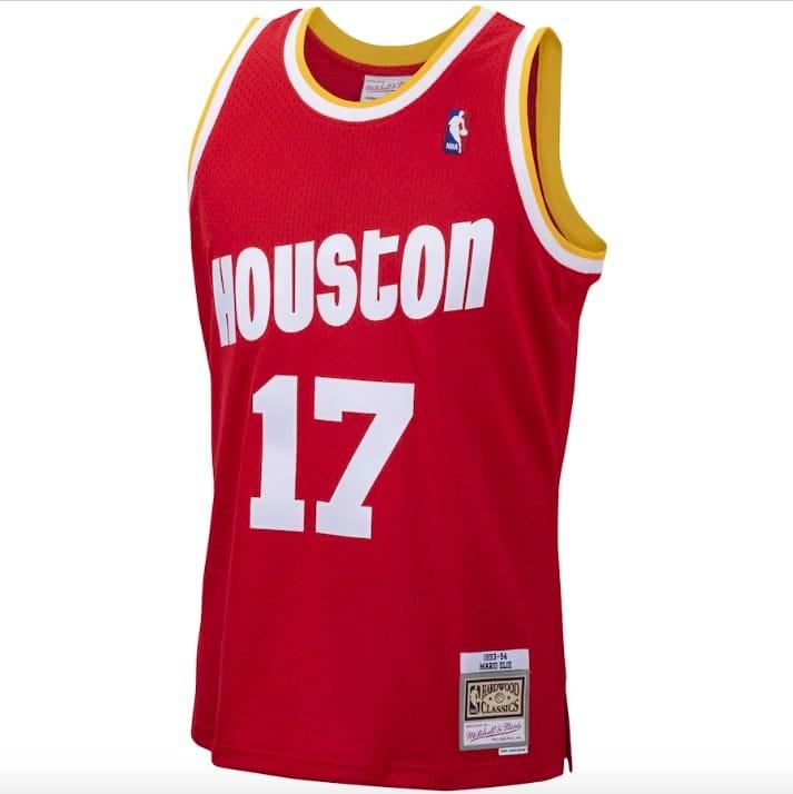 Баскетбольная джерси 1993-94 Houston Rockets #17 Mario Elie Mitchell & Ness Red Jersey