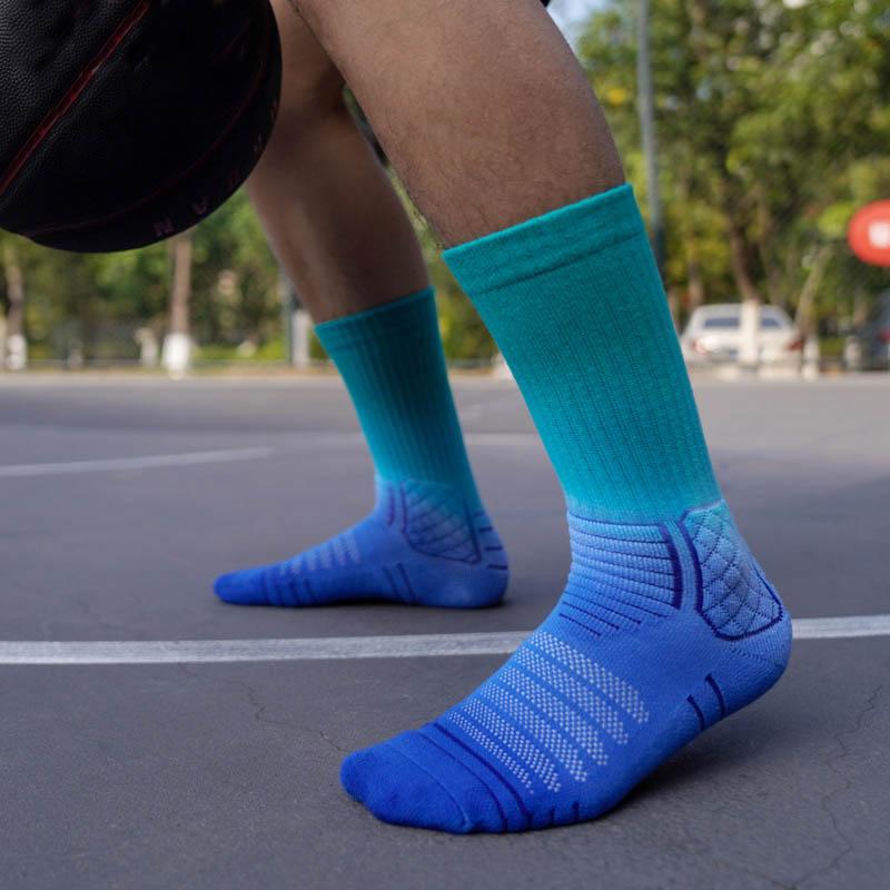Ehot-Gradient-Turquoise-Blue-Crew-Socks