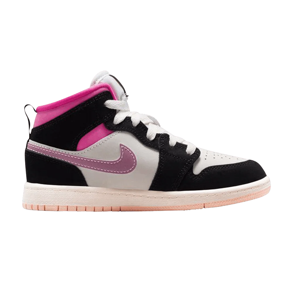 Krossovki-Air-Jordan-1-Mid-PS-Black-University-Gold-Pinksicle