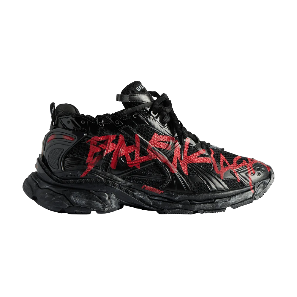 Кроссовки Balenciaga Runner Sneaker 'Graffiti - Black Red' 2023
