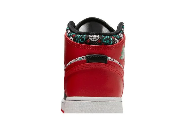 Кроссовки Air Jordan 1 Mid SE GS 'Ugly Christmas Sweater'