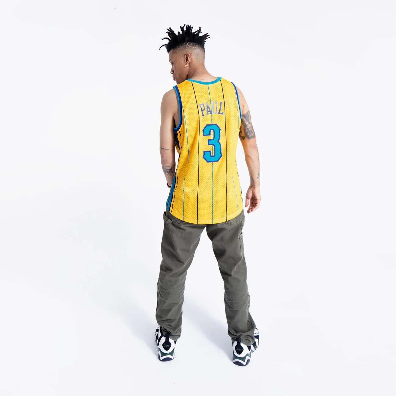 Баскетбольная джерси 2010-11 New Orleans Hornets Chris Paul #3 Swingman Hardwood Classics Yellow Jersey