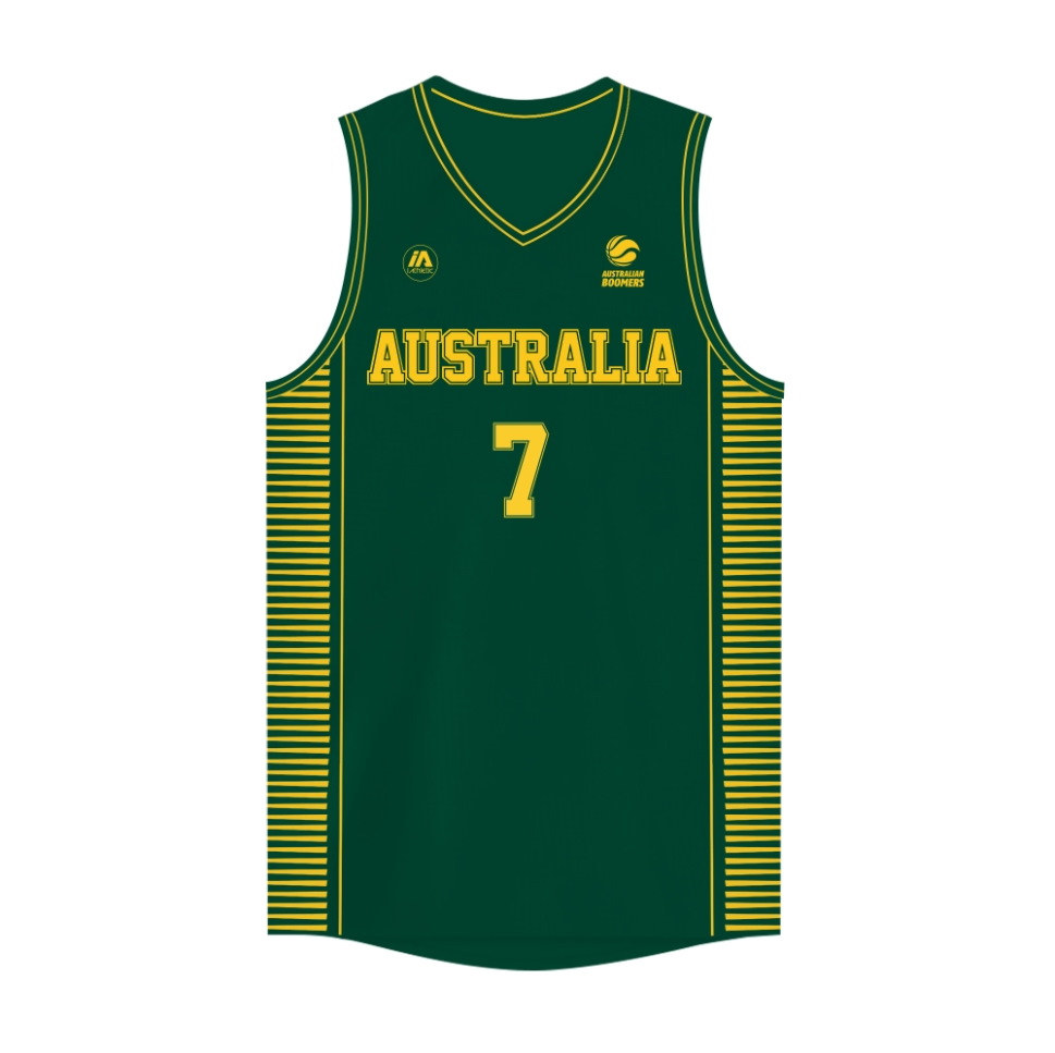 Баскетбольная джерси iAthletic Joe Ingles Australian Boomers National Away Green Jersey