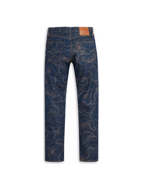 Спортивные штаны BAPE x Levi’s Camo 501 93 Model Indigo