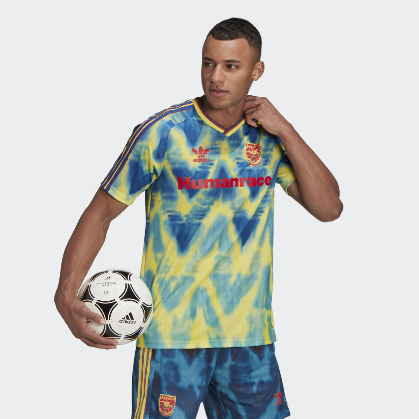 Футболка adidas Arsenal Human Race Jersey Eqt Yellow/Collegiate Navy