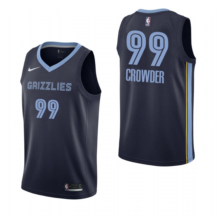 Баскетбольная джерси 2019-20 Memphis Grizzlies Jae Crowder #99 Navy Icon Edition