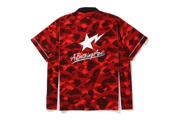 Рубашка BAPE Color Camo Sta SS Shirt Red