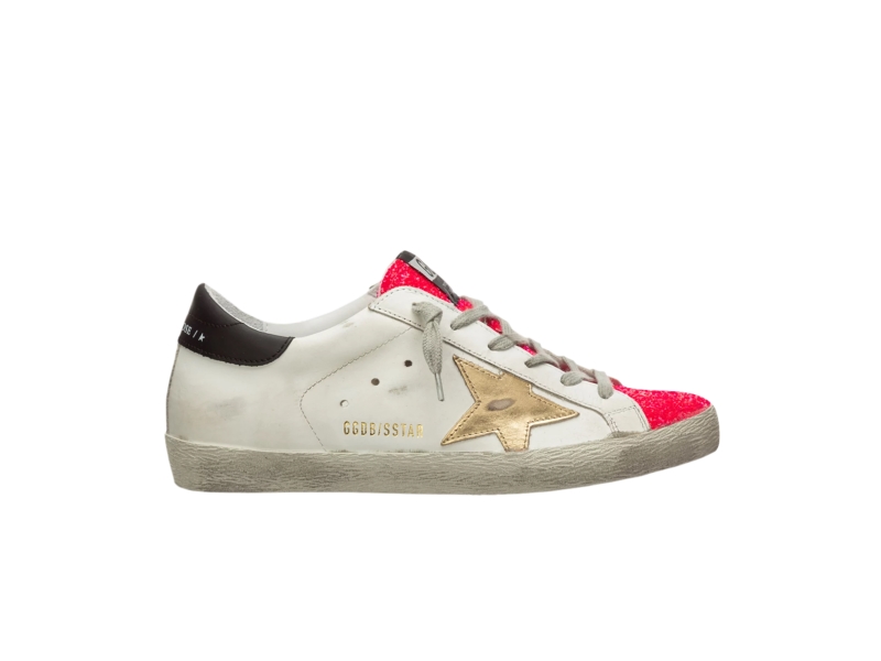 Кроссовки Golden Goose Wmns Superstar White Glossy Pink Glitter