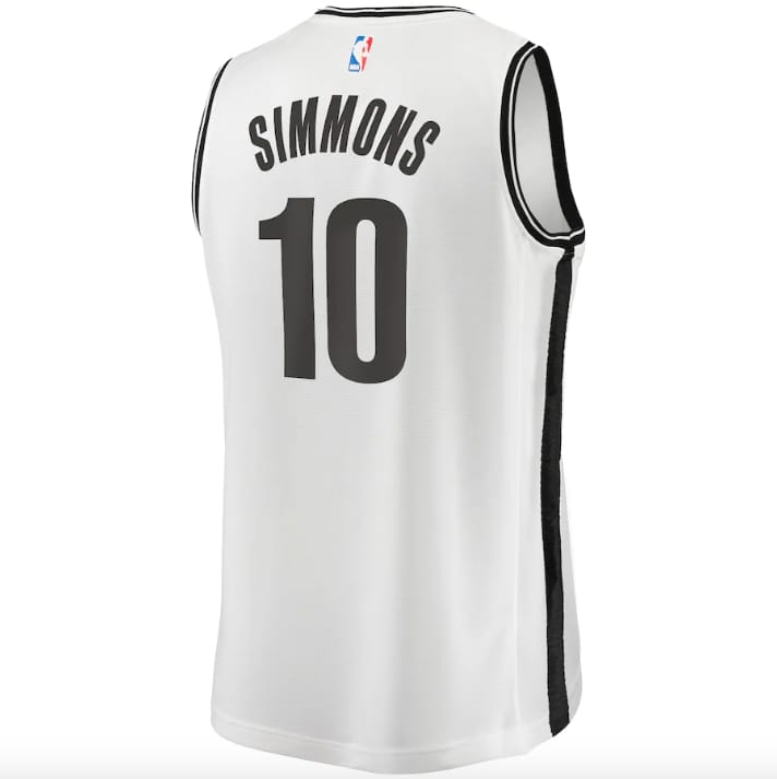 Баскетбольная джерси 2022-23 Brooklyn Nets #10 Ben Simmons Fast Break Association White Jersey