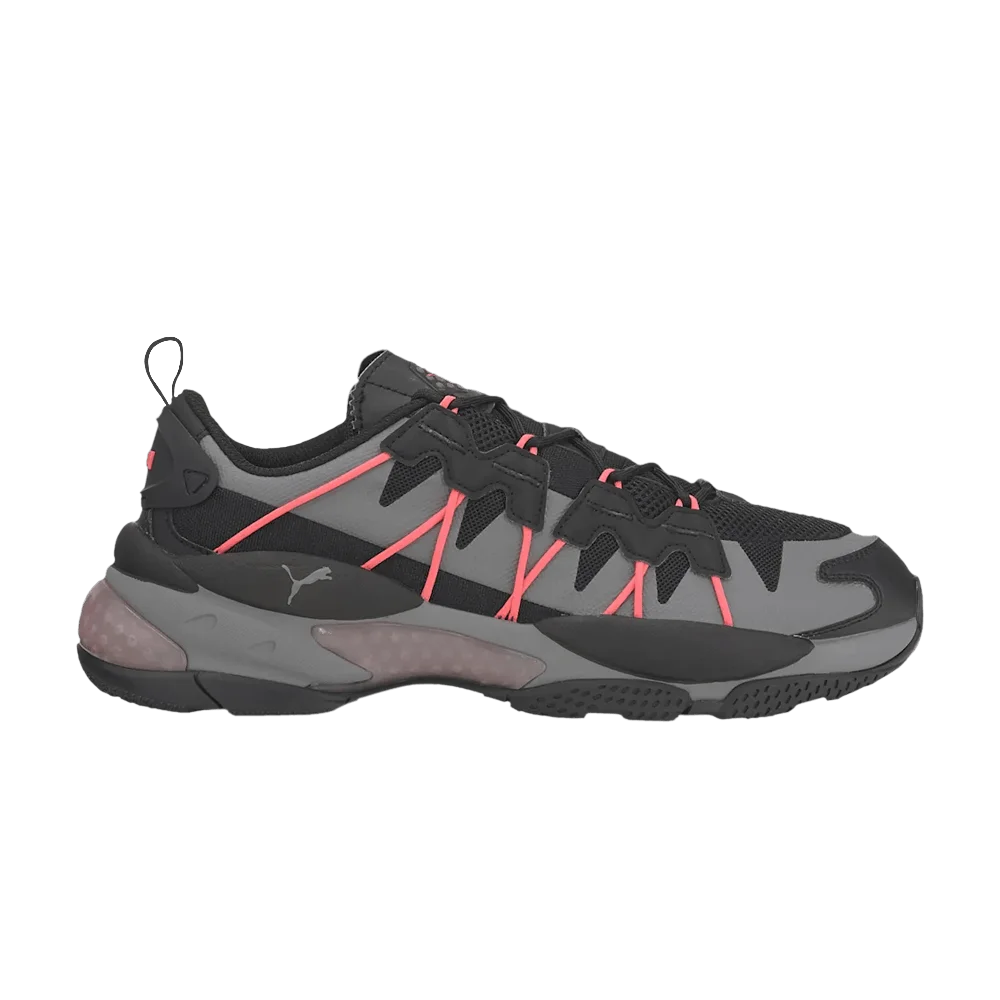 Кроссовки Puma LQDCELL Omega Striped Knit 'Black Castlerock'