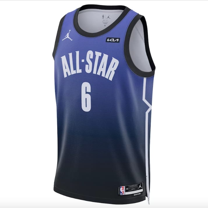 Баскетбольная джерси 2023 NBA All-Star #6 LeBron James Swingman Blue Jersey