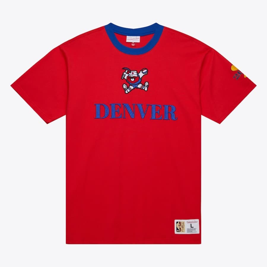 Футболка Mitchell & Ness Red Denver Nuggets Team OG 3.0 Vintage T-Shirt