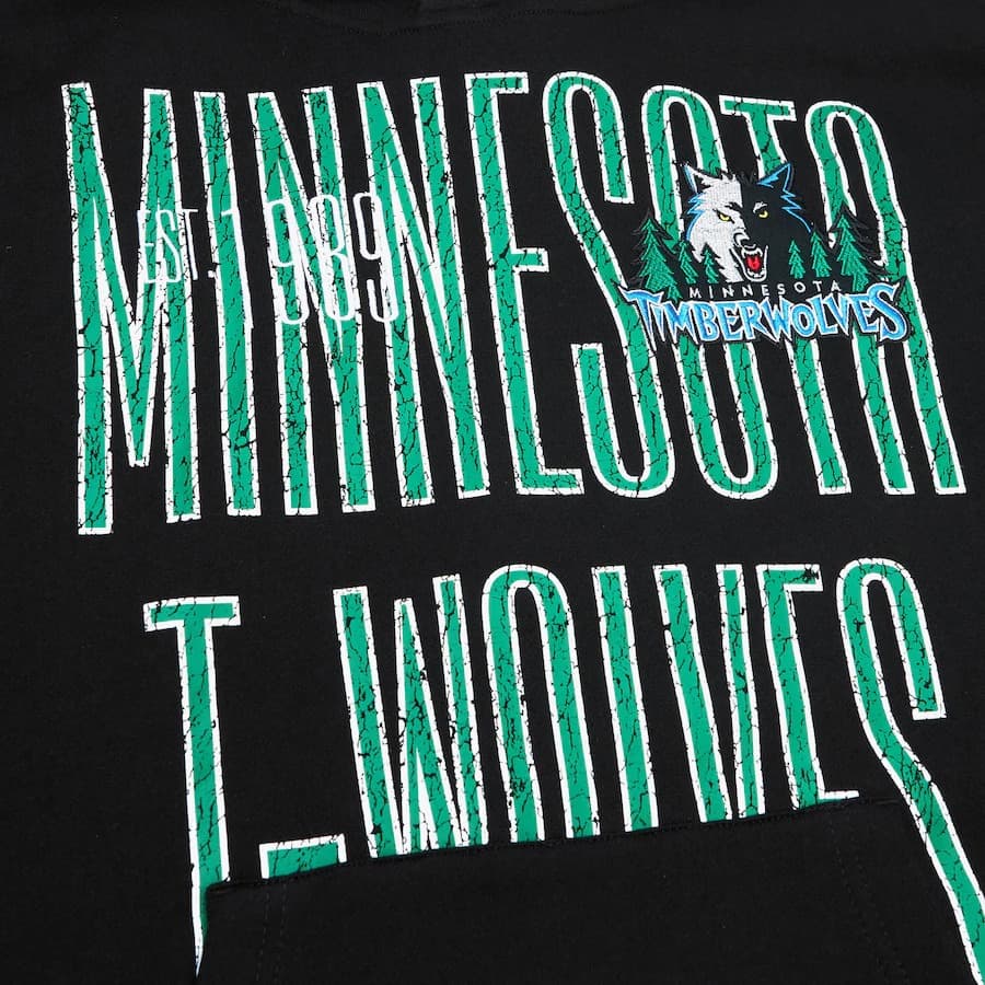 Худи Mitchell & Ness Black Minnesota Timberwolves Team OG Fleece Pullover Hoodie