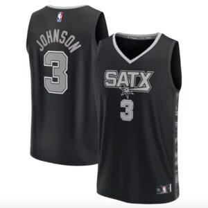 2022-23-San-Antonio-Spurs-3-Keldon-Johnson-Fast-Break-Statement-Black-Jersey-2-300x300