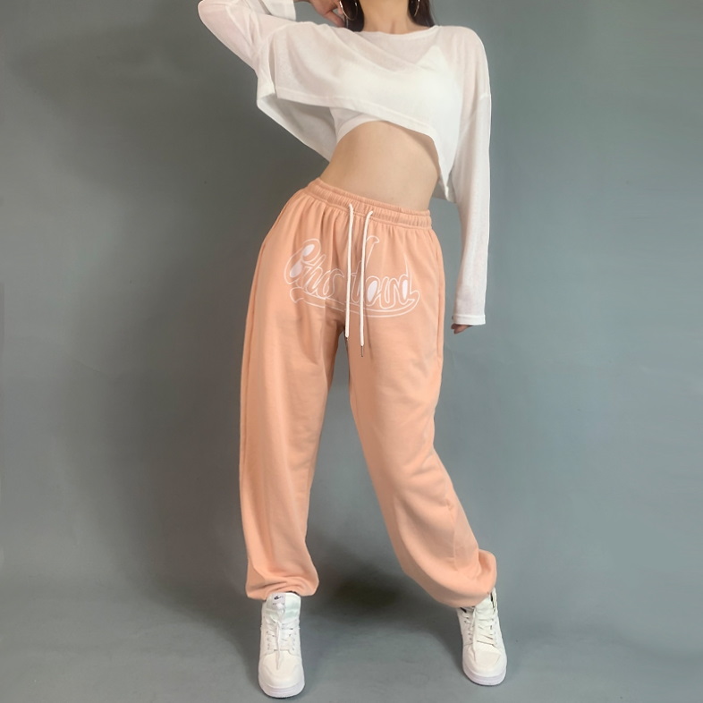 Спортивные брюки 2021 Ghostland Hip-hop Style Sweatpants Navy/Coral