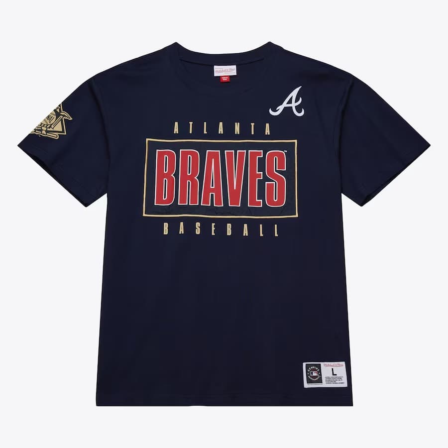 Футболка Mitchell & Ness Navy Atlanta Braves Team OG 2.0 Premium T-Shirt