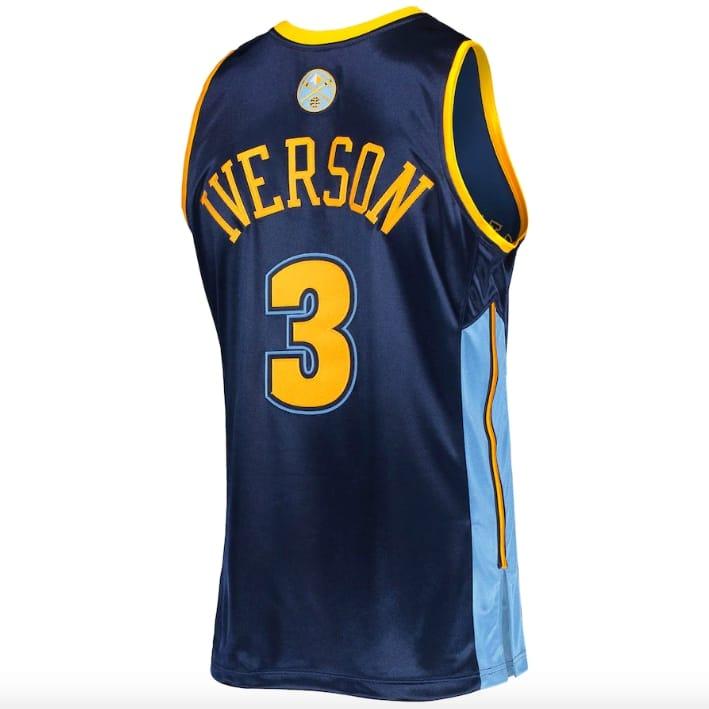 Баскетбольная джерси 2006 Denver Nuggets #3 Allen Iverson Mitchell & Ness Authentic Navy Jersey