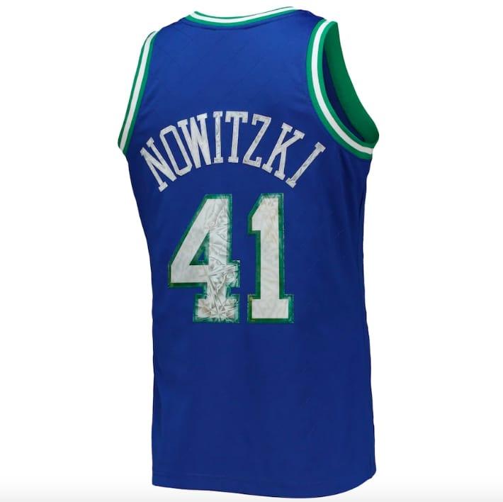 1996-97-Dallas-Mavericks-41-Dirk-Nowitzki-NBA-75th-Anniversary-Diamond-Blue-Jersey-2
