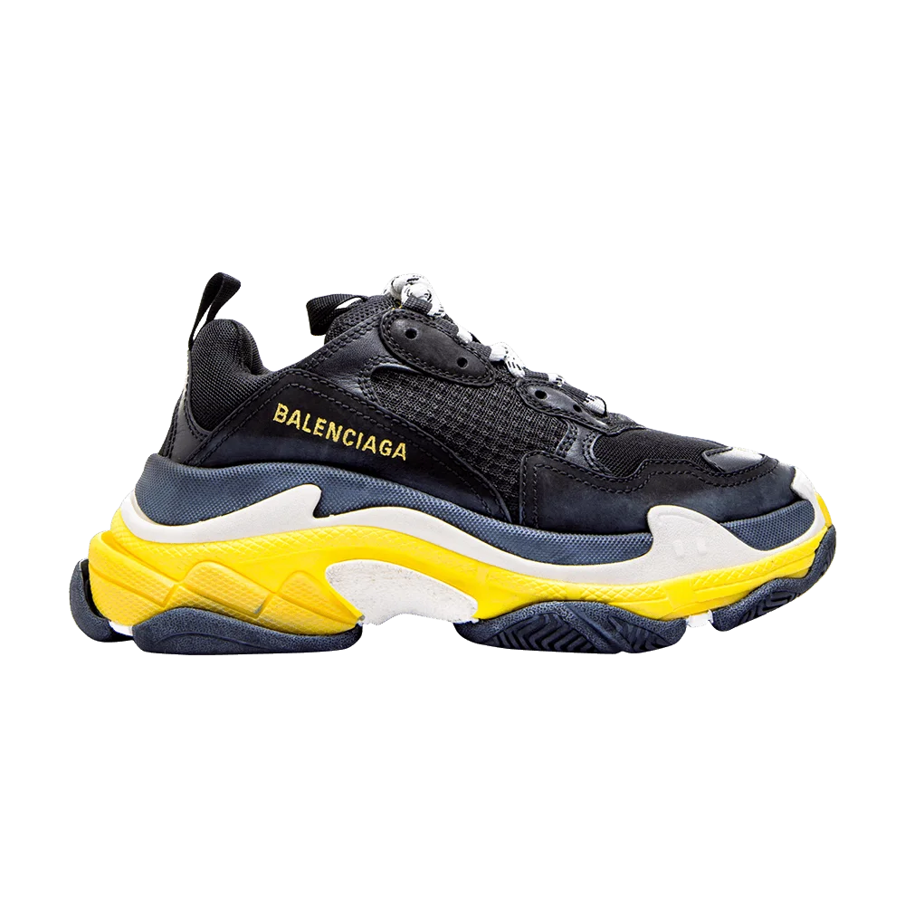 Кроссовки Balenciaga Wmns Triple S 'Black Yellow'