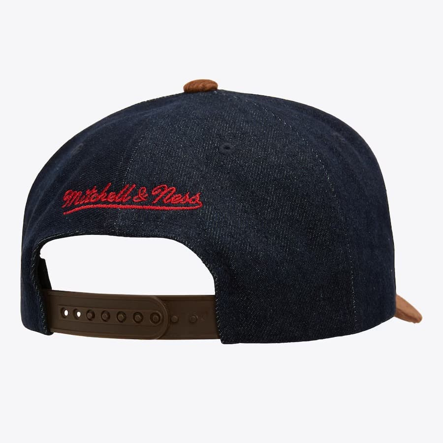 Бейсболка Mitchell & Ness Denim Brown Chicago Blackhawks Corduroy D-Stressed Pro Snapback Hat
