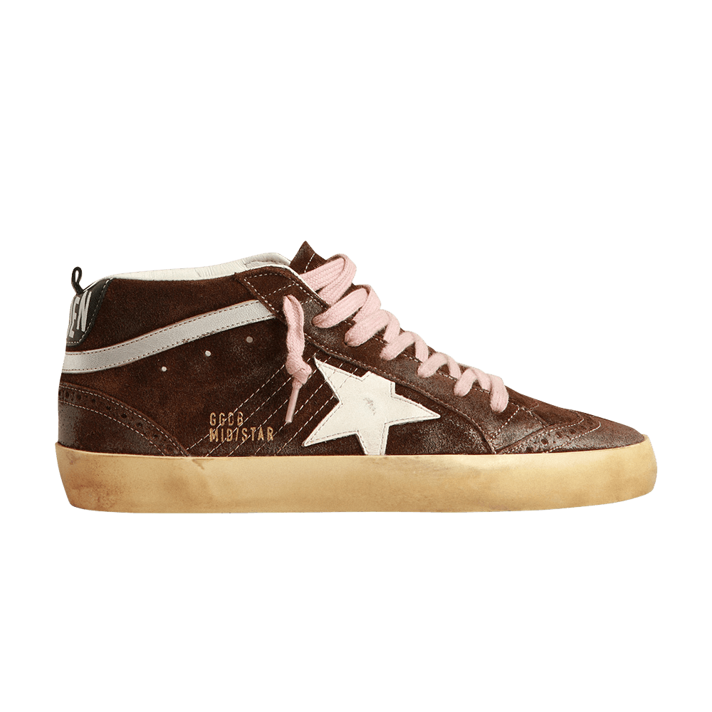 Кроссовки Golden Goose Wmns Mid Star 'Brown White'