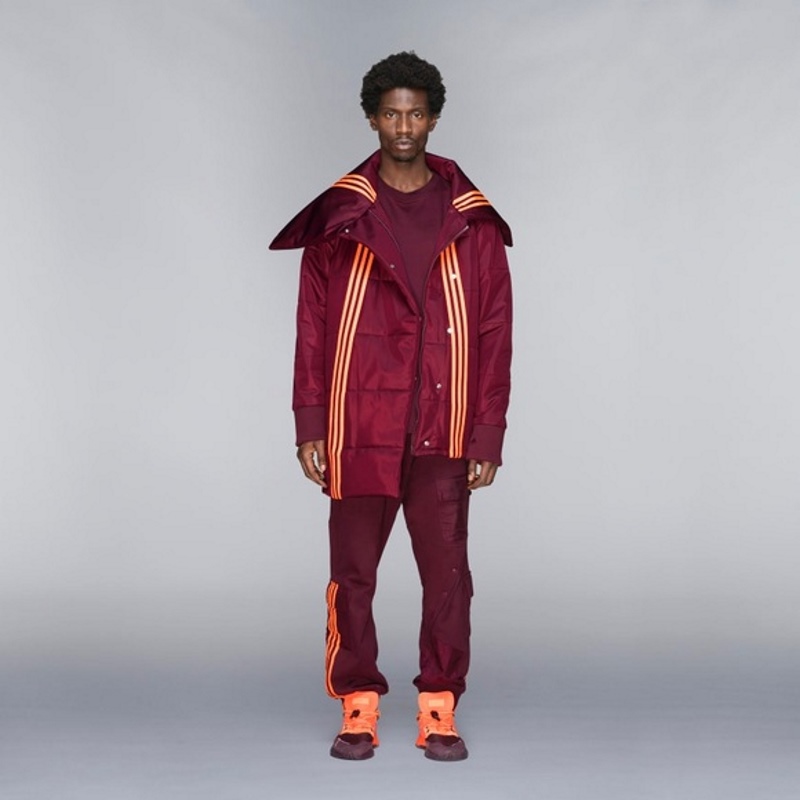 Куртка adidas Ivy Park Asymmetrical Jacket Maroon/Solar Orange